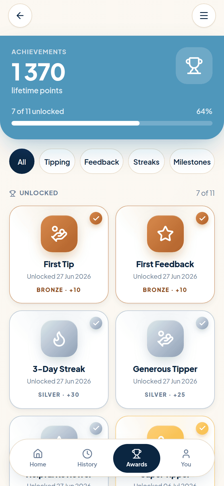 Customer achievements